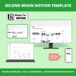 Second Brain Notion Template – Ultimate Productivity & Project Management Tool