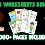 Kids worksheets bundle for hands-on learning with animal counting activity